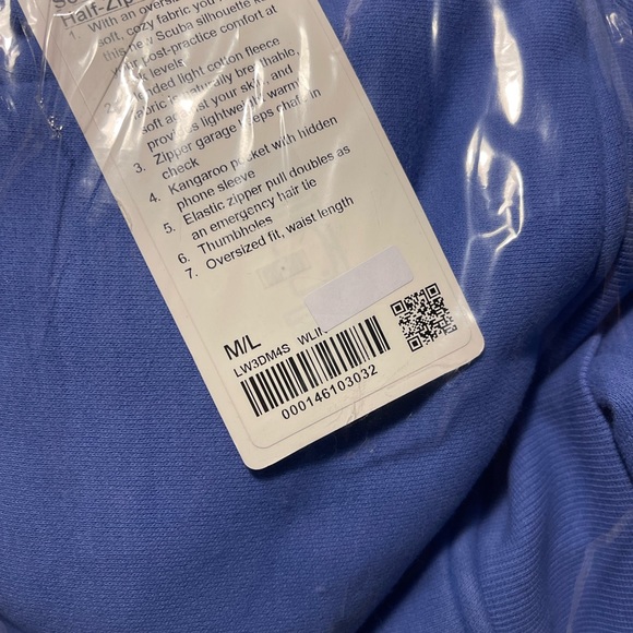 NWT lululemon scuba half zip wild indigo - Picture 2 of 2